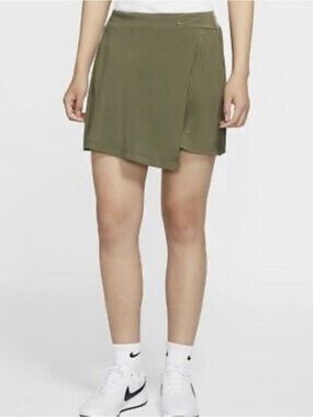 NWT Nike Woman’s Dri Fit Flex Golf Tennis Pickle Ball Skort Size Large Olive